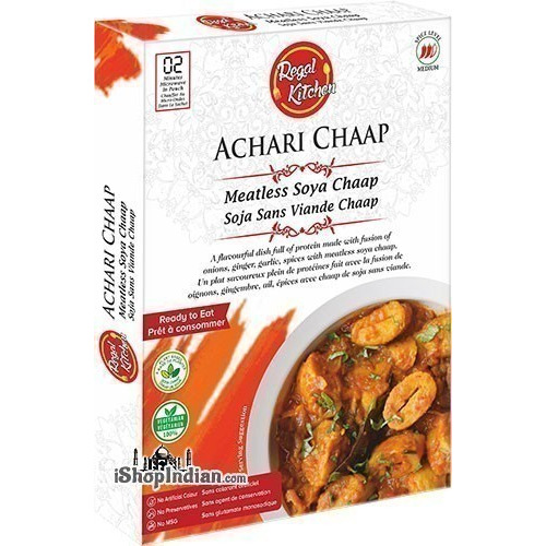 Regal Kitchen Achari Chaap - Pickled Soya Curry (Ready-to-Eat) (10 oz box)