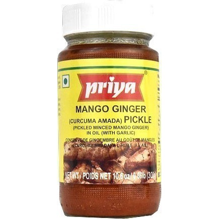 Priya Mango Ginger Pickle with Garlic (300 gm bottle)