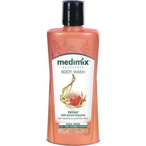 Medimix Ayurvedic Body Wash - Vetiver with Natural Glycerine - For Healthy and Youthful Skin (10.14 fl oz)