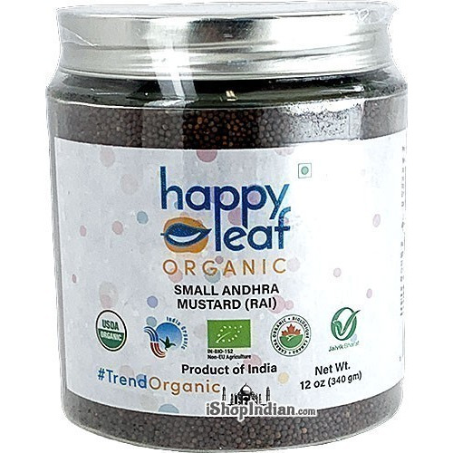 Happy Leaf Organic Small Andhra Mustard (Rai) - 12 oz bottle (12 oz bottle)