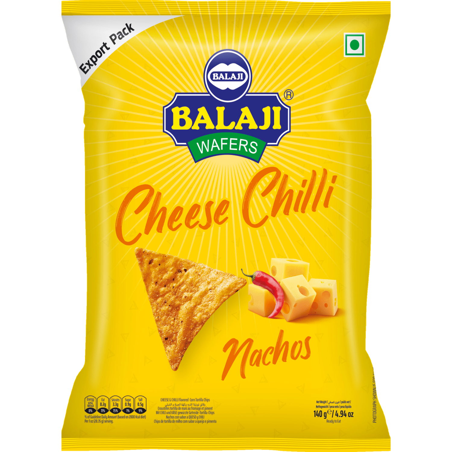 Balaji Cheese Chilli Nachos (4.94 oz pack)