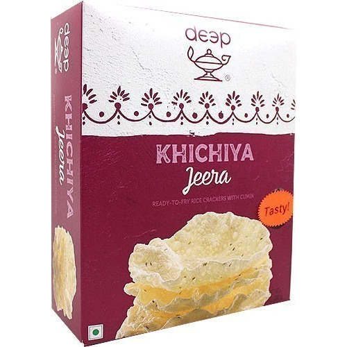 Deep Khichiya - Rice Crackers - Jeera (Cumin) (7 oz box)