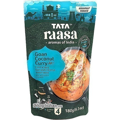 Tata Raasa Goan Coconut Curry Simmer Sauce (6.3 Oz Pouch)
