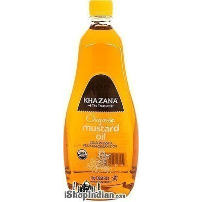 Khazana Organic Mustard Oil - 1 liter (1 liter bottle)
