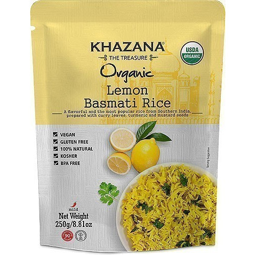 Khazana Organic Lemon Basmati Rice (Ready-to-Eat) (10 oz pouch)