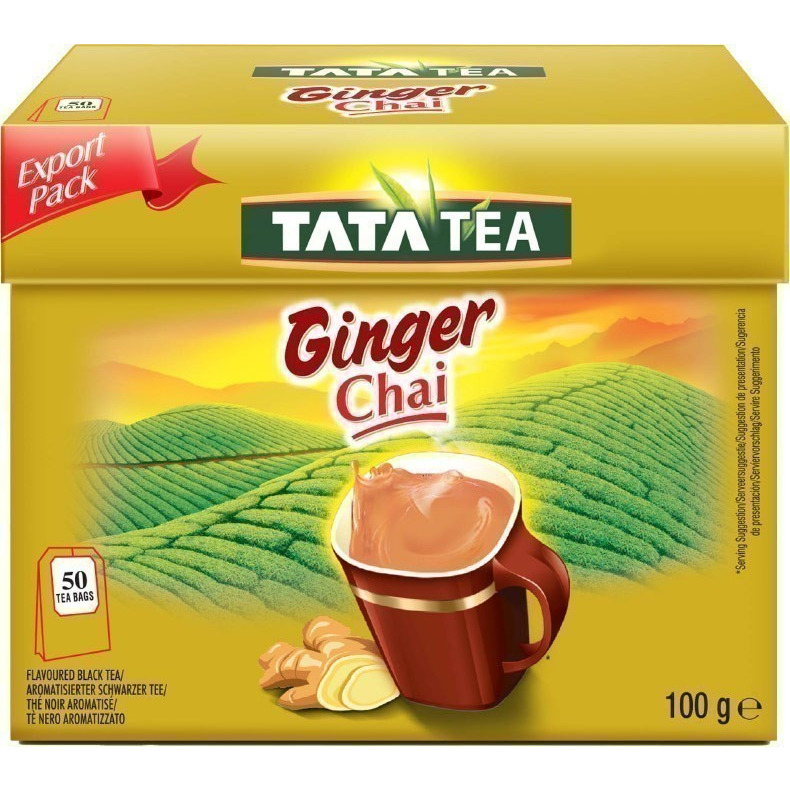 Tata Tea Ginger Chai Tea Bags (50 tea bags)