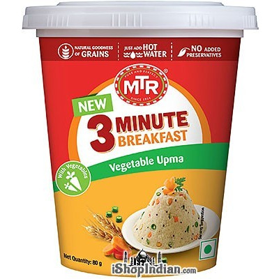 MTR 3 Minute Breakfast - Instant Vegetable Upma in Cup (2.82 oz cup)
