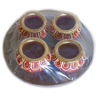 Gujarathi Matki Diya without Wax - 4 Pack (4 pack)