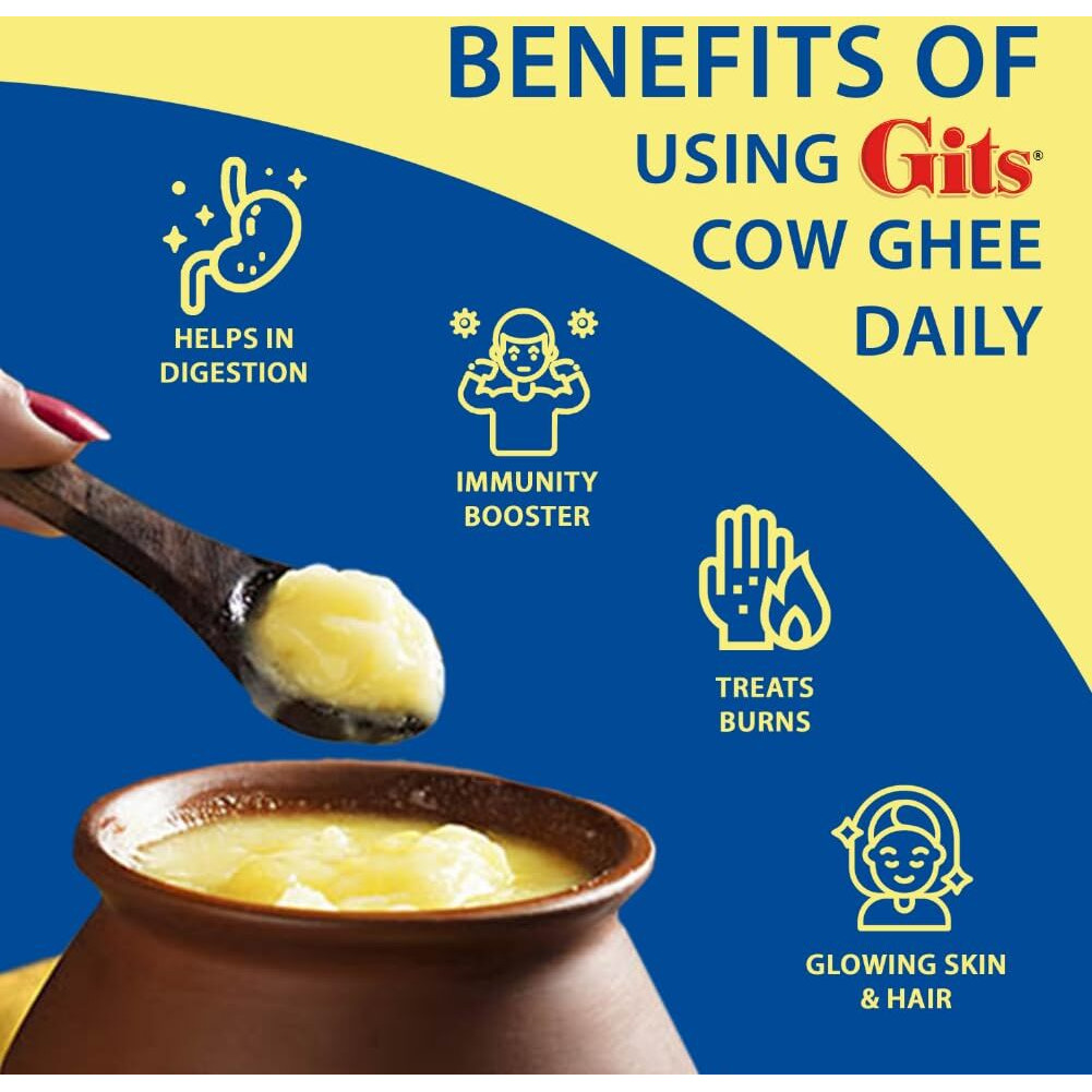 Gits Cow Ghee - 1 litre (1 litre Jar)
