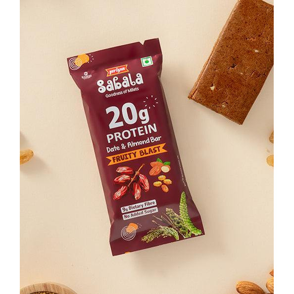 Priya Sabala Date & Almond Bar - Fruity Blast (Cookies, Biscuits & Wafers)