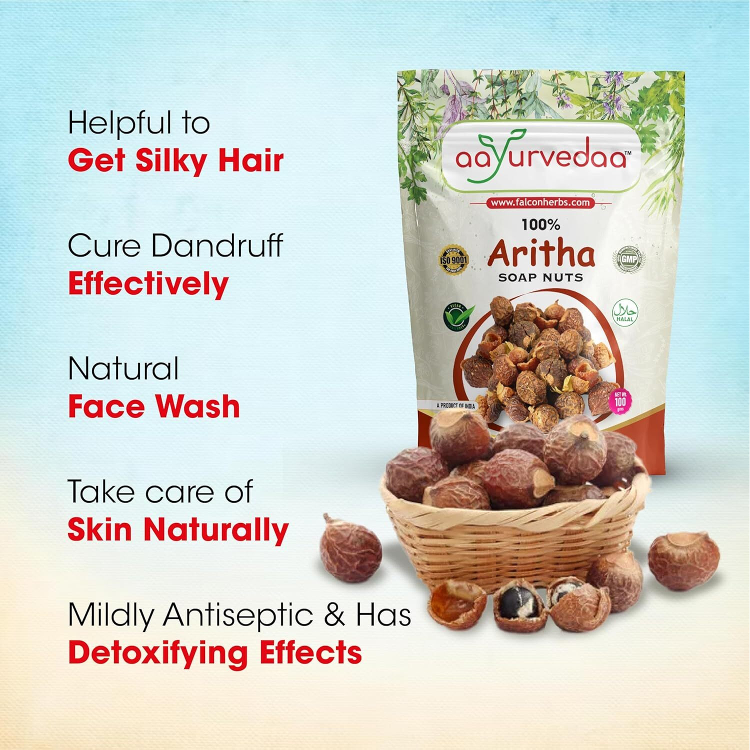 Zaarah Herbals - Aritha Whole (Soap Nuts) (Ayurvedic Supplements)