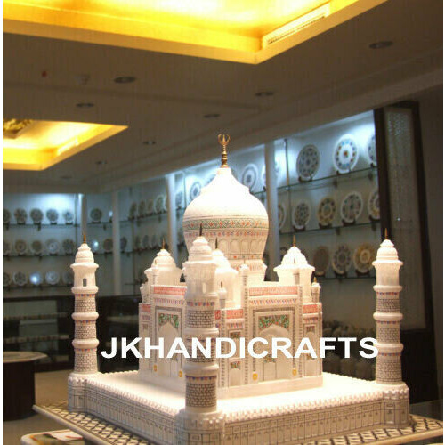 20   Marble Beautiful Taj Mahal Replica Hand Carved Art Home Decor Love Gift