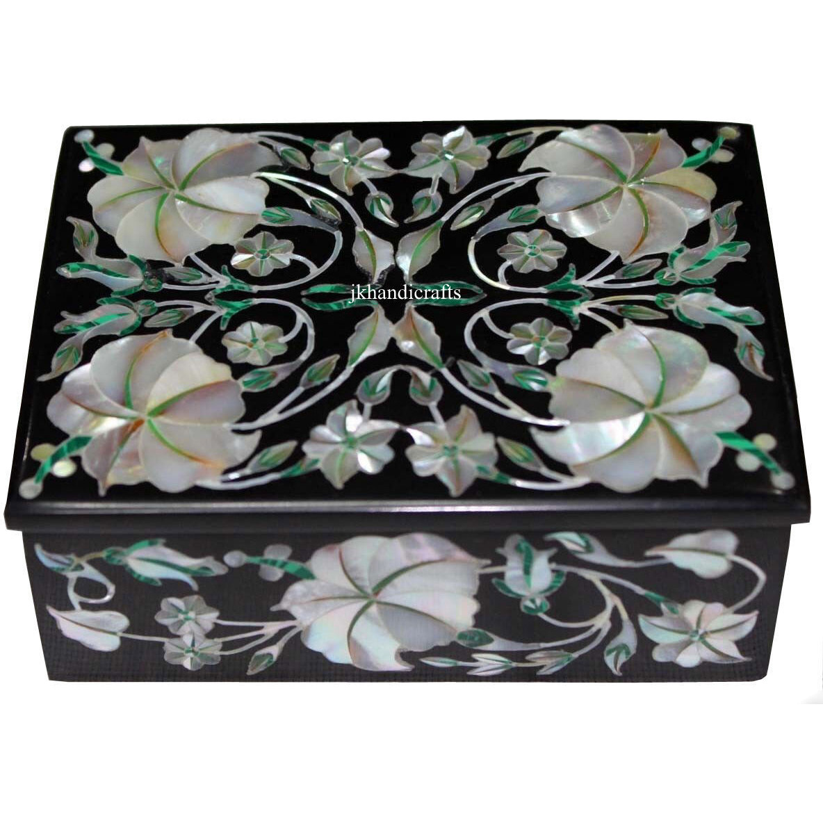 4  x3  x2   Marble Jewelry Box Precious Inlay Marquetry Handmade Home Decor Art