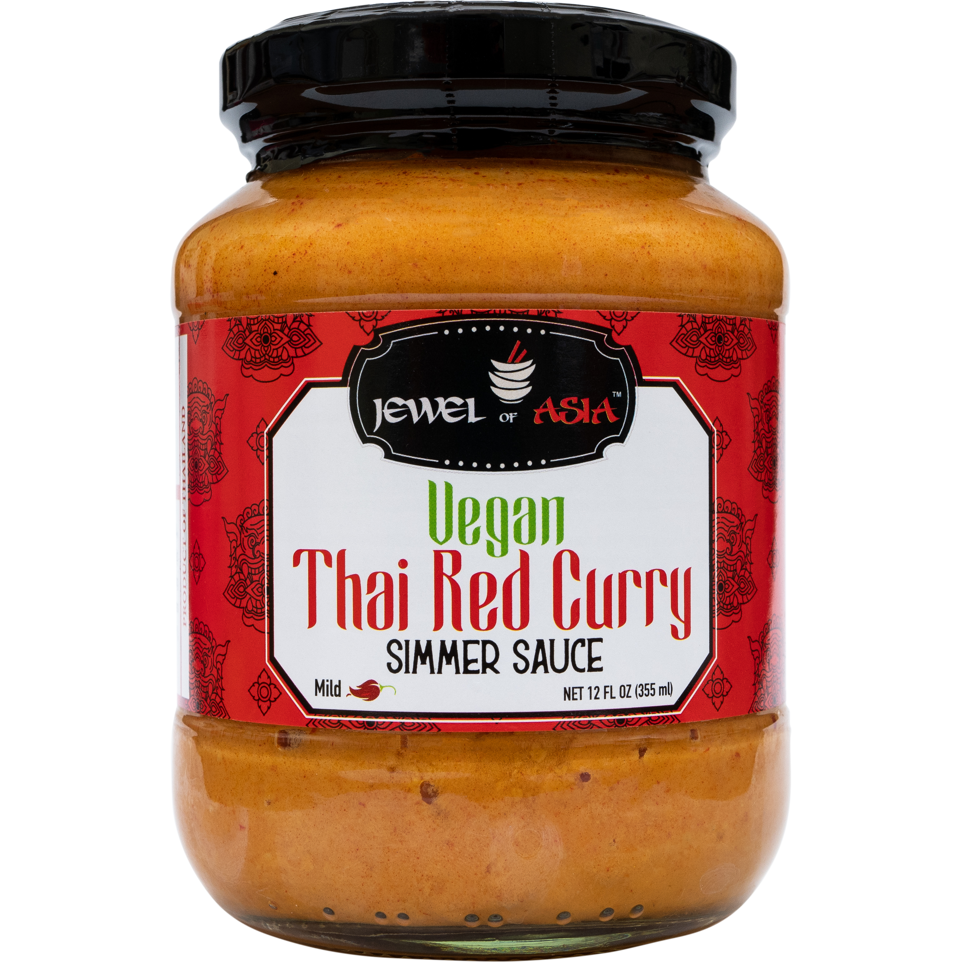 Case of 12 - Jewel Of Asia Vegan Thai Red Curry Simmer Sauce - 350 Gm (12 Oz)
