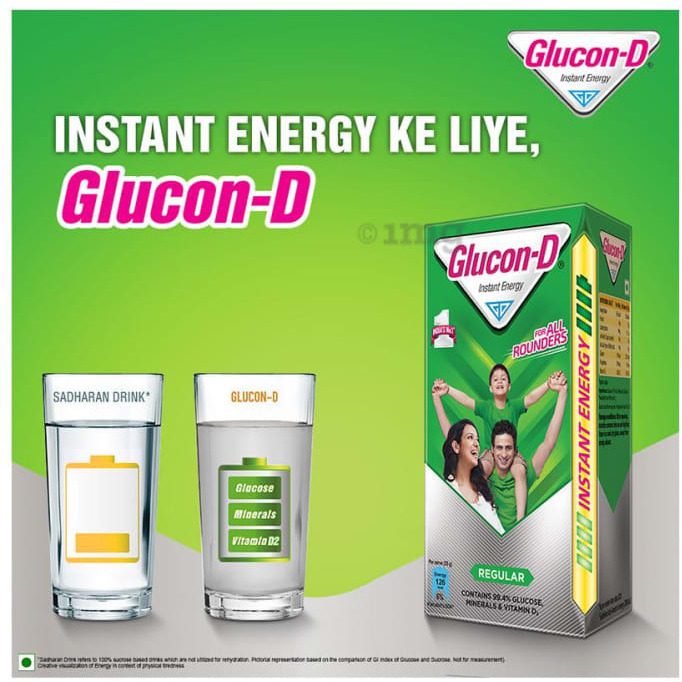 Glucon-D Regular - 250 Gm (8.8 Oz)
