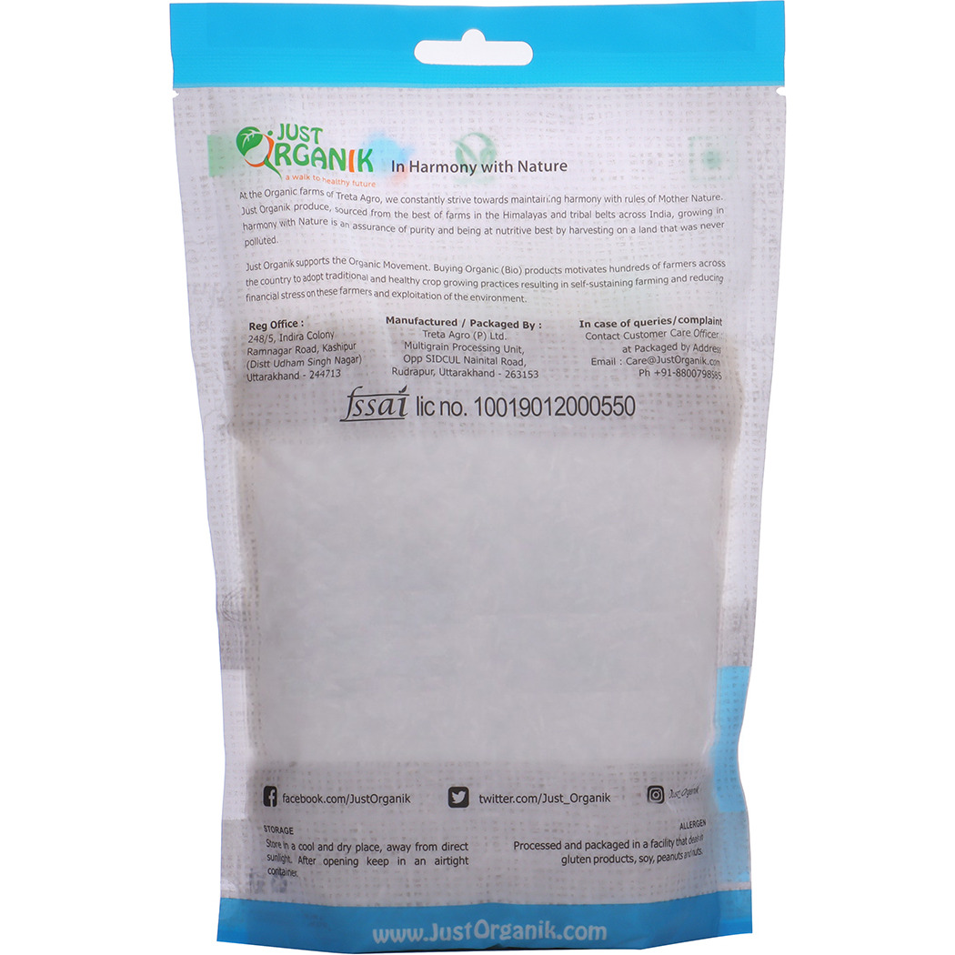 Just Organik Organic Pearl Millet Bajra Flour - 2 Lb (908 Gm)