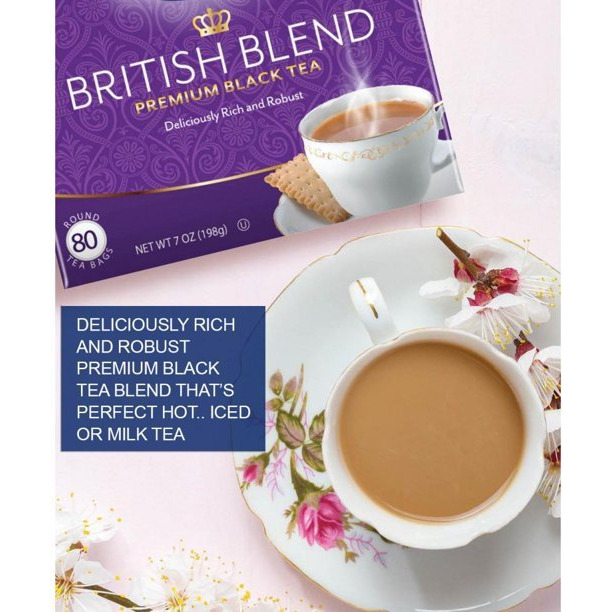 Buy Online Tetley British Blend Premium Black Tea 80 Bags - 198 Gm (7 Oz) -  Zifiti.com 1086847