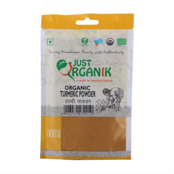 Just Organik Organic Turmeric Haldi Powder - 100 Gm (3.5 Oz)