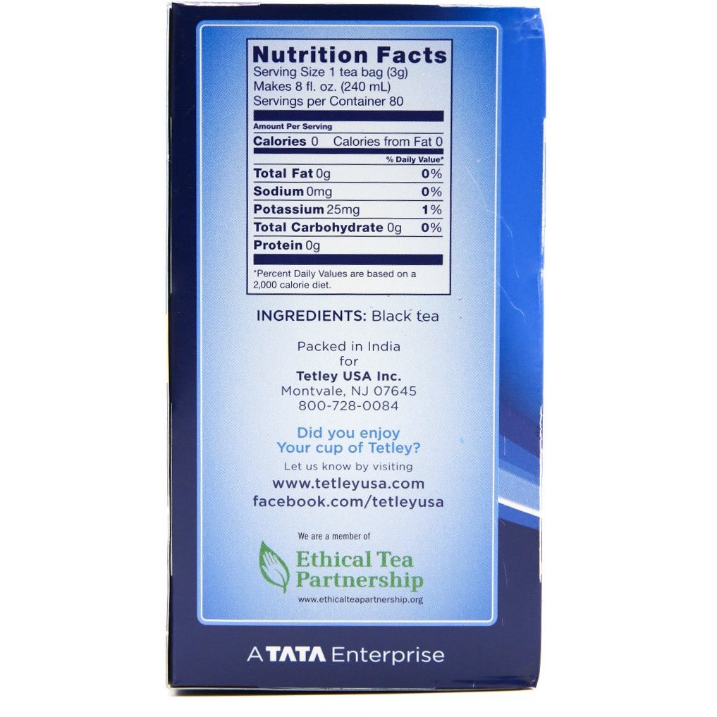 Tetley Tea Bag Masala 72 Bags - 5 Oz (144 Gm)