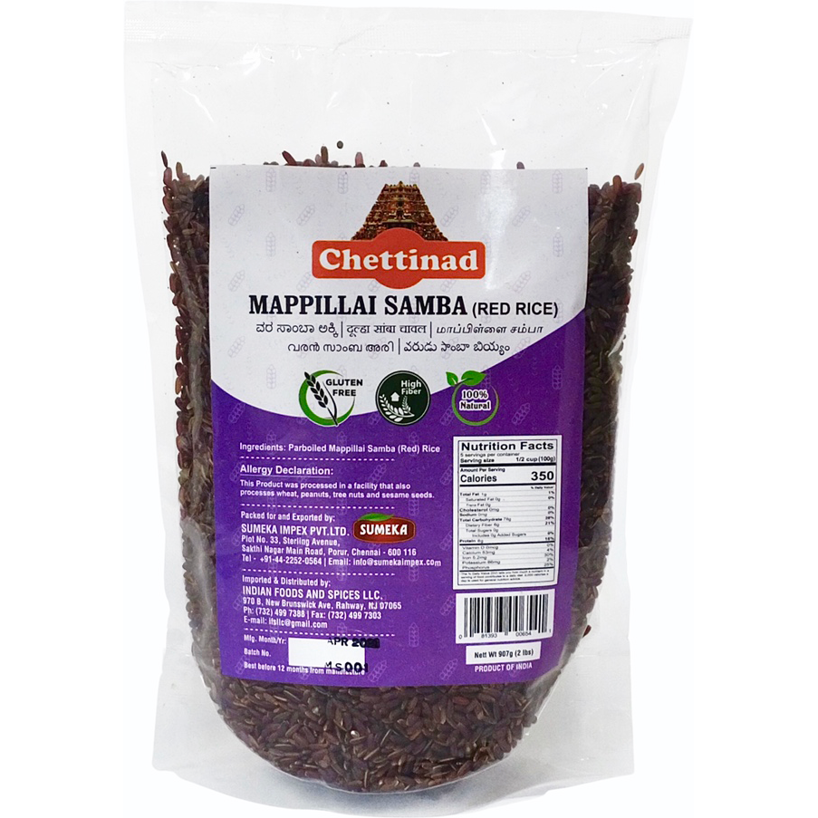 Chettinad Mappillai Samba Red Rice - 2 Lb (907 Gm)