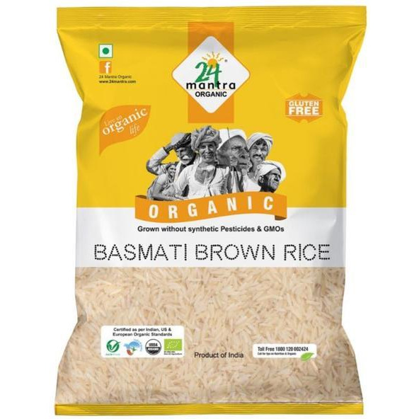 24 Mantra Organic Basmati Brown Rice - 10 Lb (4.54 Kg)
