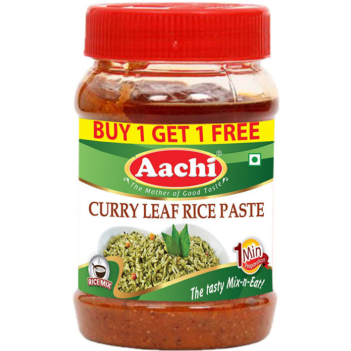 Aachi Curry Leaf Rice Paste - 200 Gm (7 Oz) [Buy 1 Get 1 Free]