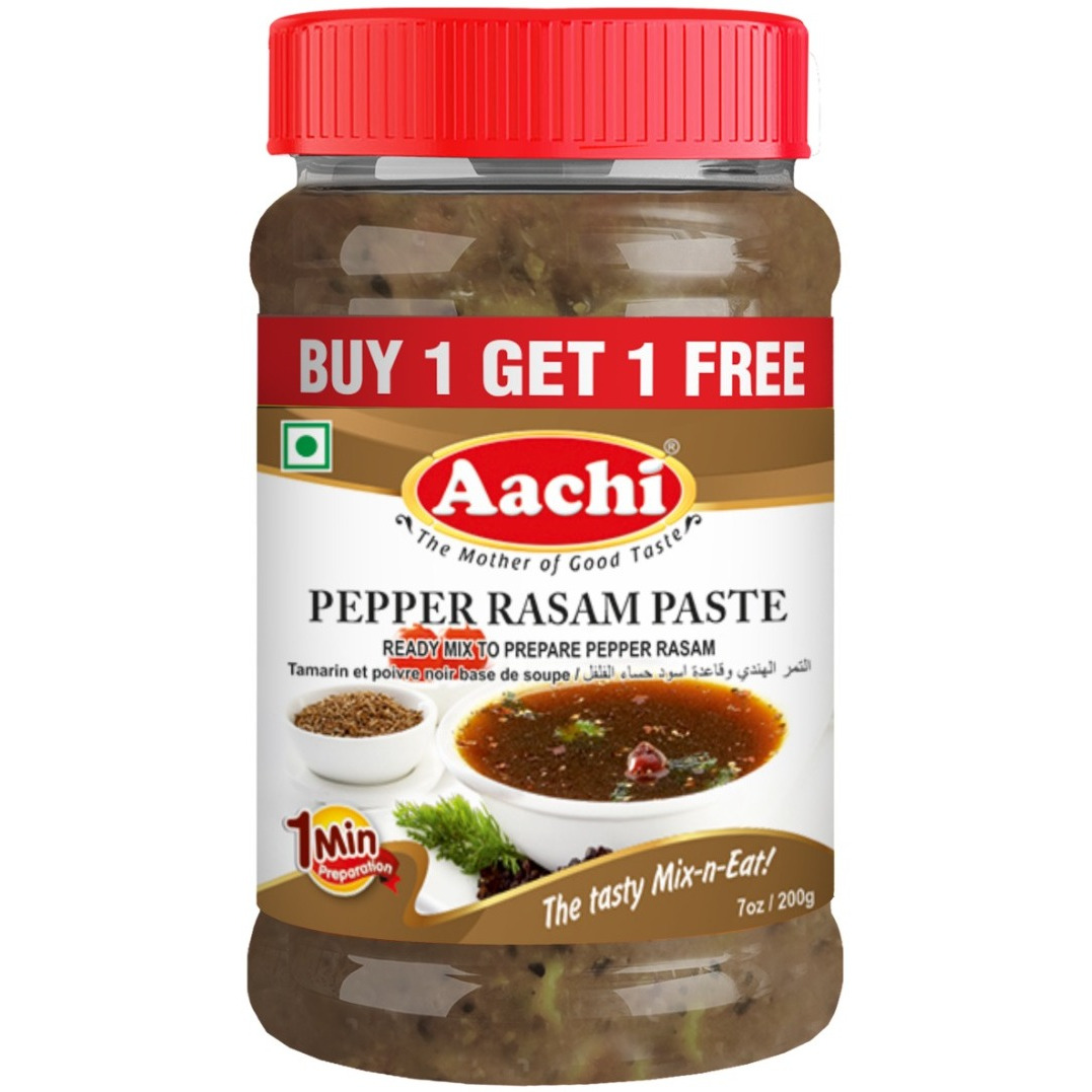 Aachi Pepper Rasam Paste - 200 Gm (7 Oz) [Buy 1 Get 1 Free]