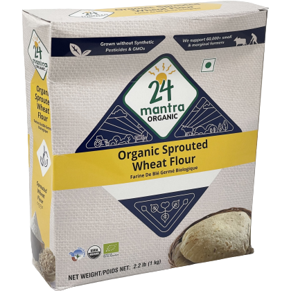 24 Mantra Organic Sprouted Wheat Flour - 1 Kg (2.2 Lb)