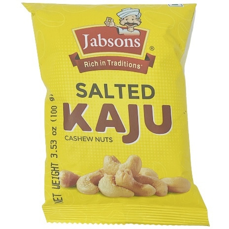Jabsons Salted Kaju Cashew Nuts - 100 Gm (3.53 Oz)