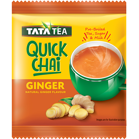 Tata Tea Instant Quick Chai Ginger 10 Sachets - 220 Gm (7.76 Oz)