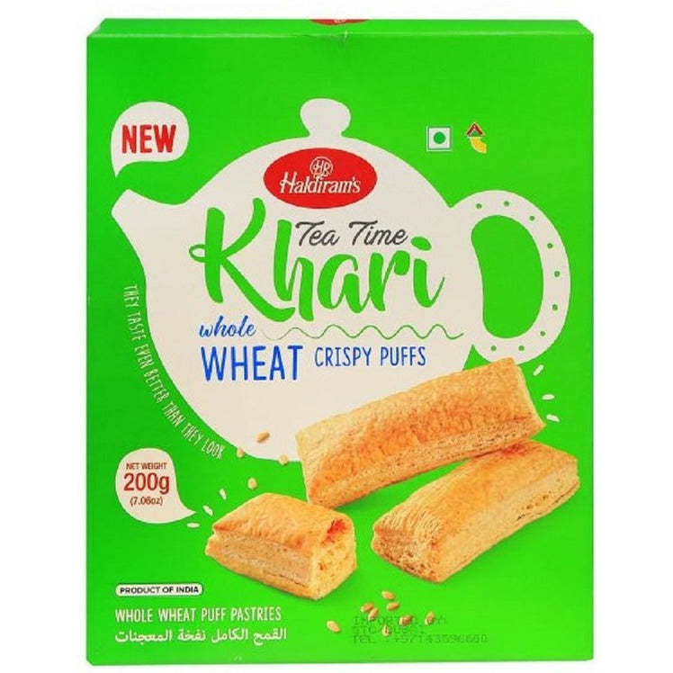 Haldiram's Tea Time Khari Whole Wheat Crispy Puffs - 200 Gm (7.06 Oz) [FS]