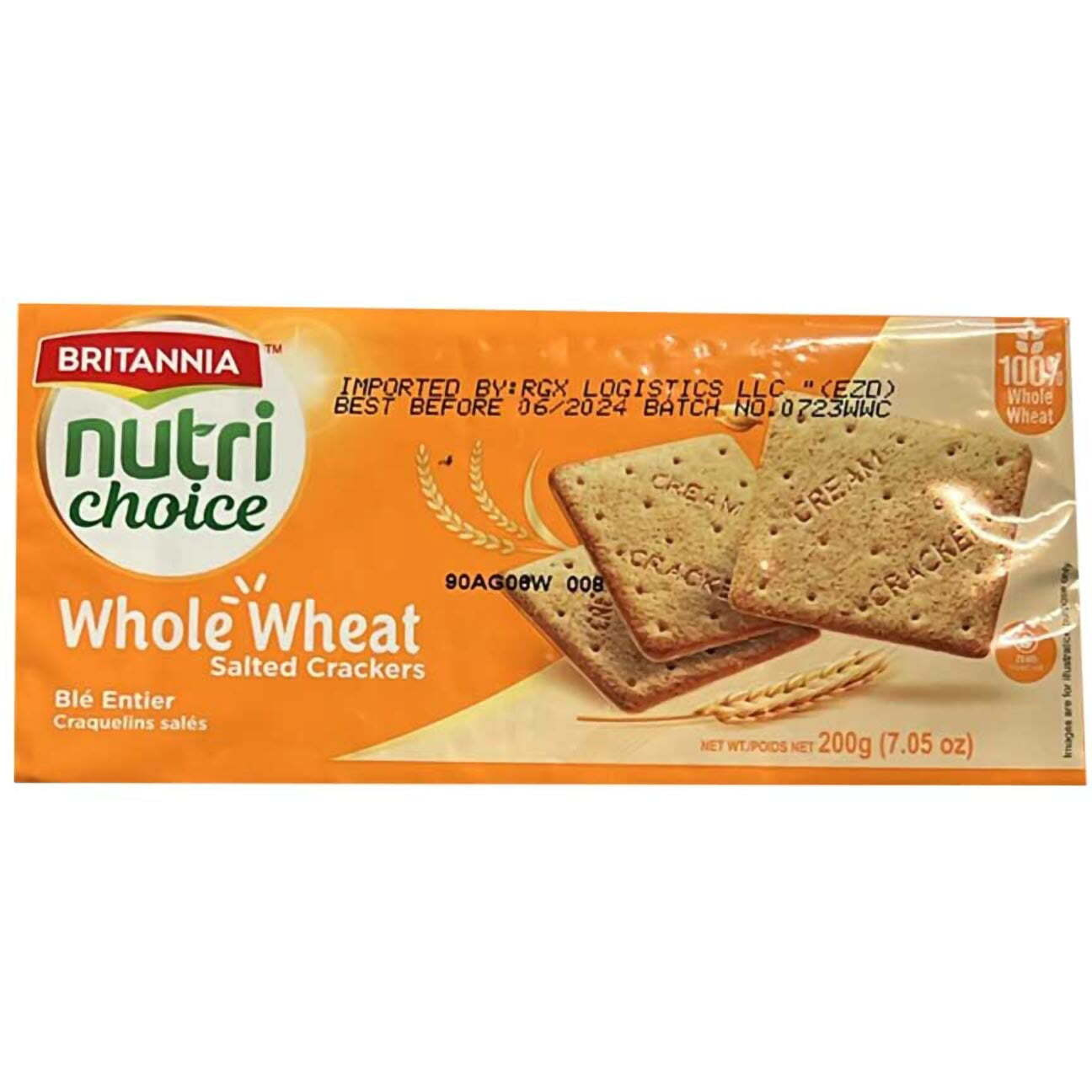 BRITANNIA NUTRICHOICE WHOLE WHEAT CRACKERS