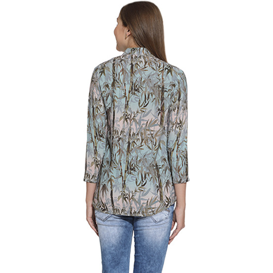 Women's Printed Beach Wear Mandarin Shirt