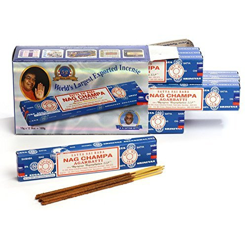 Satya Sai Baba Nag Champa Incense Sticks - 12 Pk