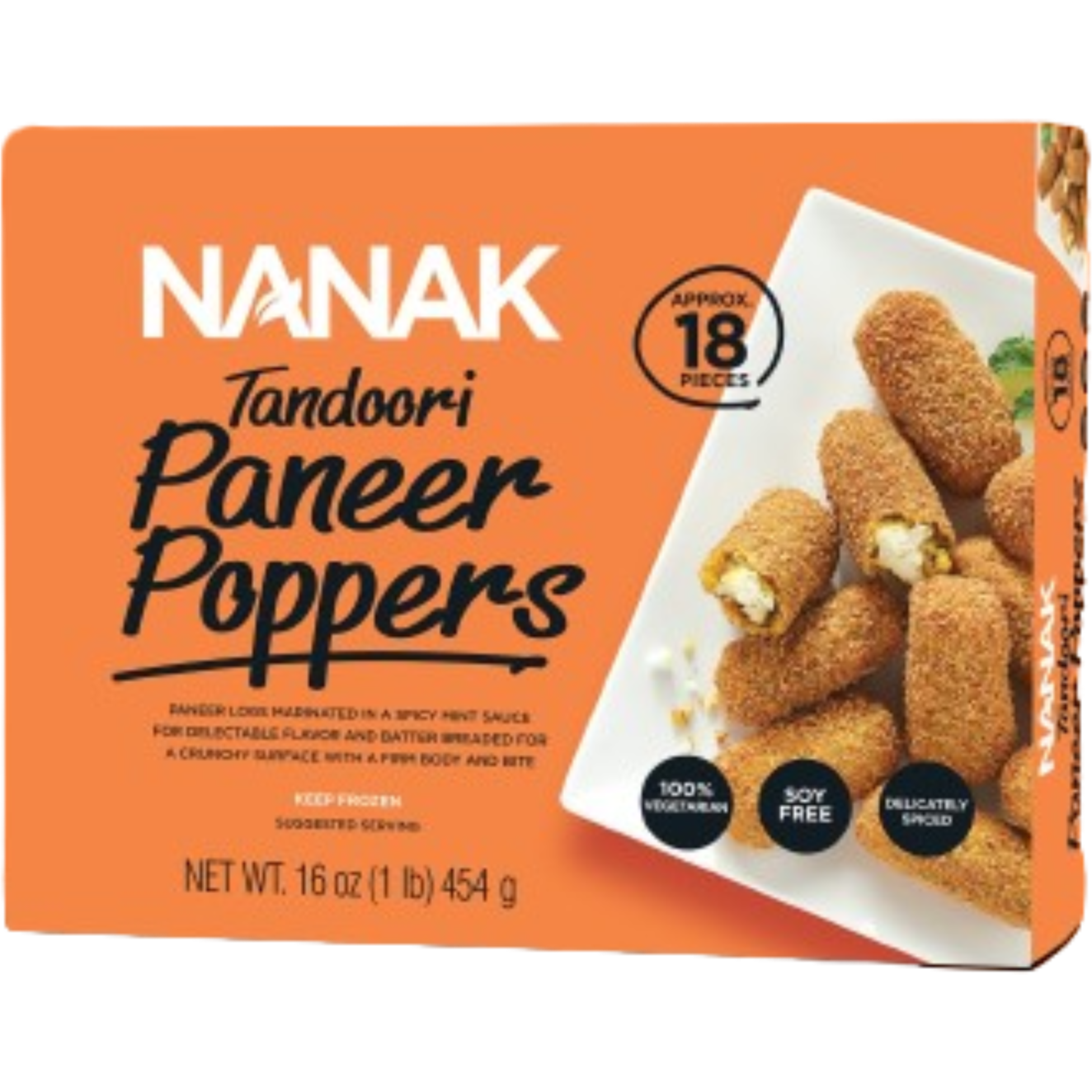 Nanak Tandoori Paneer Poppers 18 Pc - 16 Oz (454 Gm)