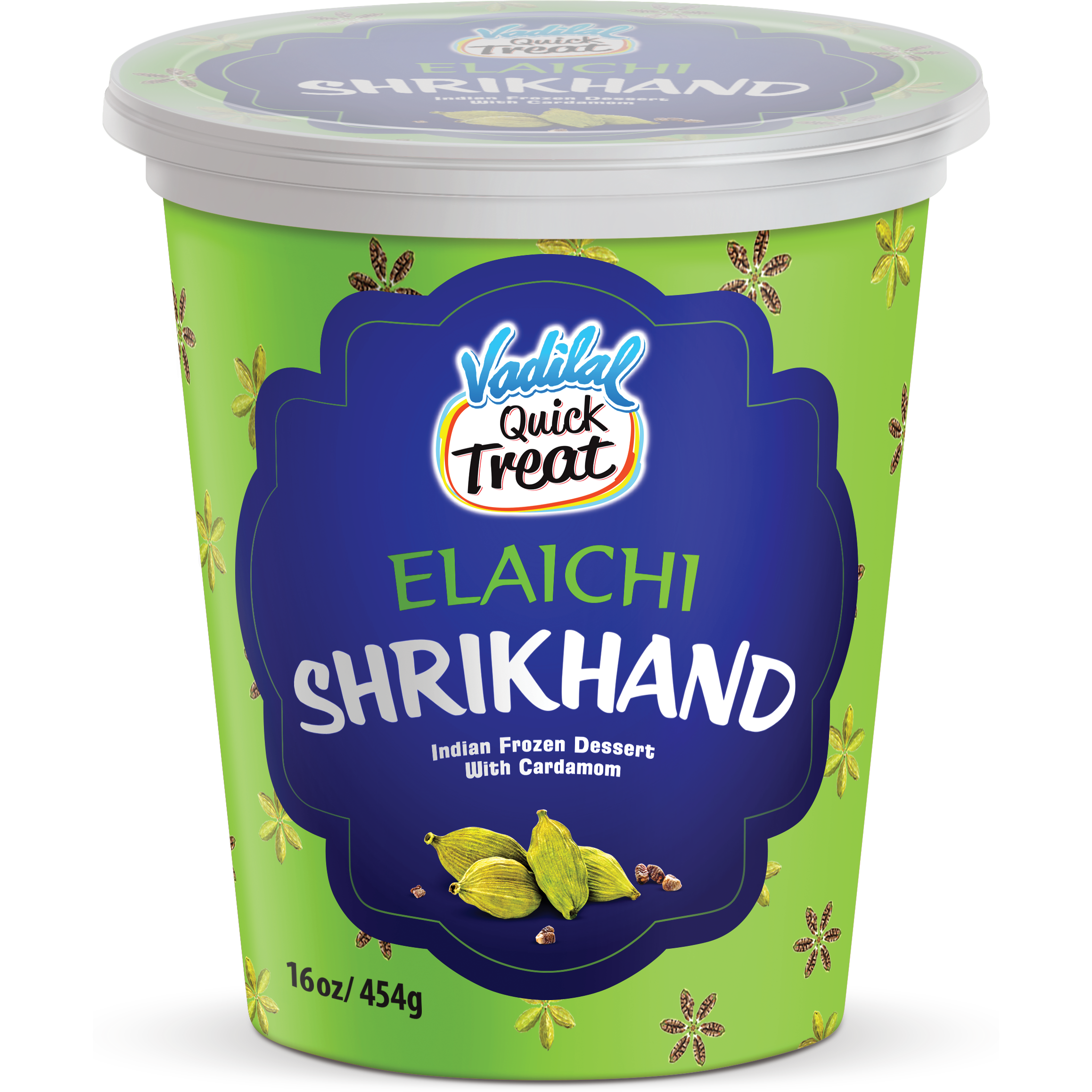 Vadilal Quick Treat Elachi Shrikhand - 16 Oz (454 Gm)