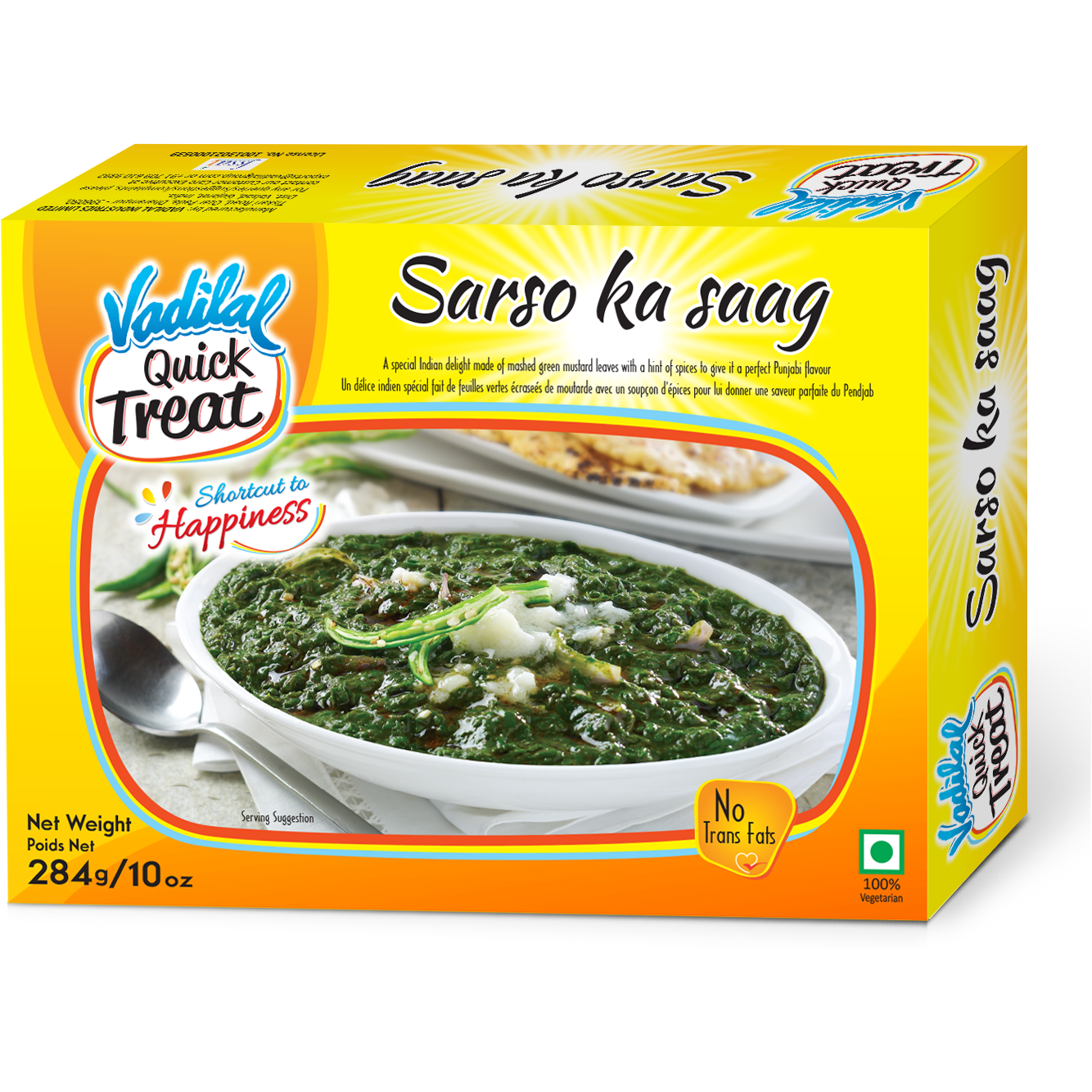 Vadilal Quick Treat Sarso Ka Saag - 10 Oz (284 Gm)