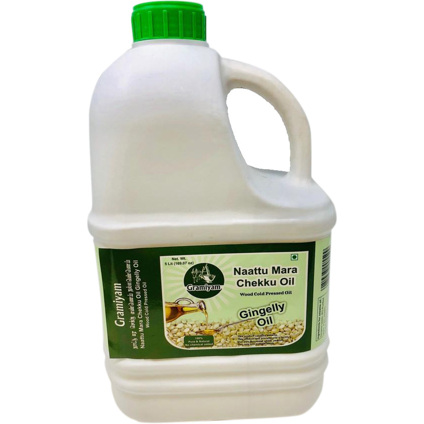 Chettinad Wood Cold Pressed Gingelly Oil - 5 Lt (169.07 Oz)