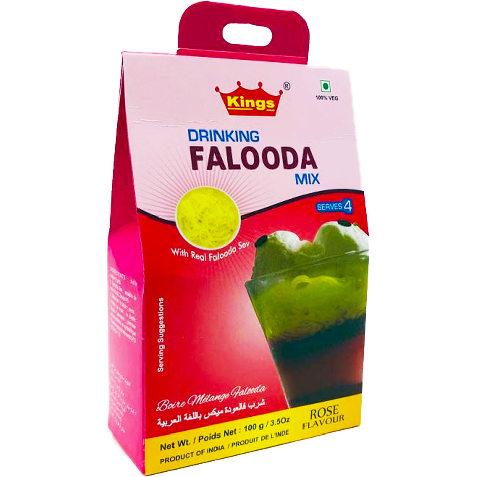 Kings Falooda Mix Rose Flavor - 100 Gm (3.5 Oz)