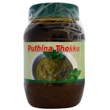 Case of 15 - Grand Sweets & Snacks Puthina Thokku Mint Leaf Pickle - 400 Gm (14.1 Oz)