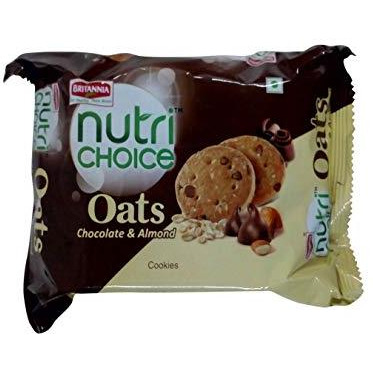 Britannia Oats Chocolate Almond Cookies - 450 Gm (15.87 Oz)