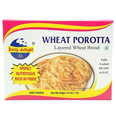 Daily Delight Wheat Porotta - 1 Lb