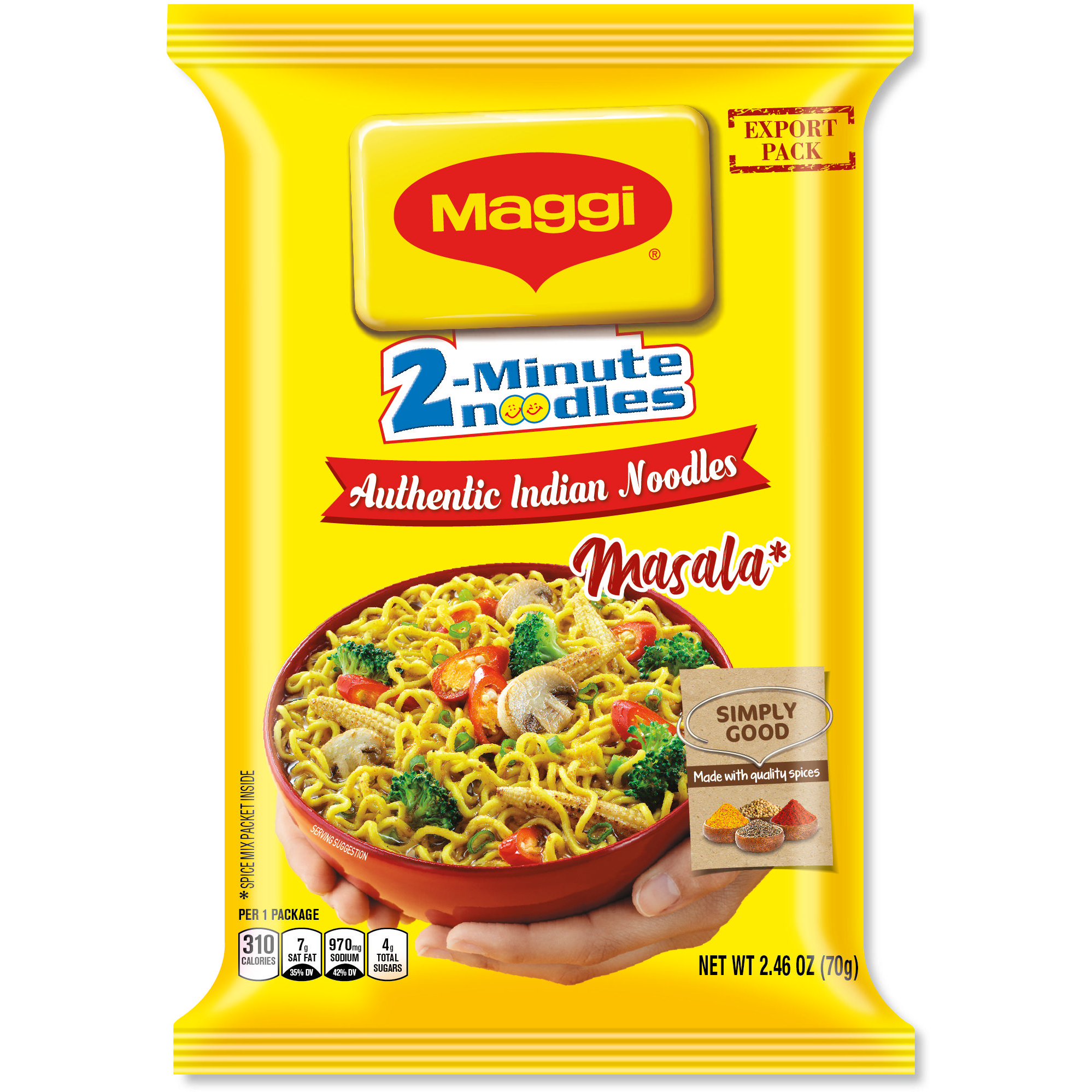 Maggi Masala Noodles - 70 Gm (2.46 Oz)
