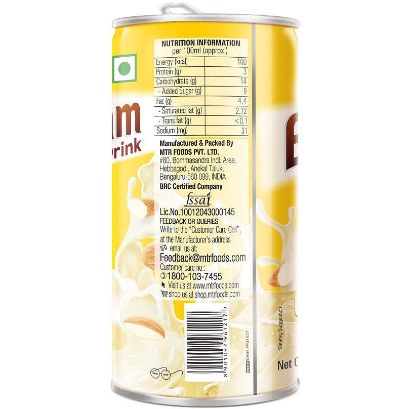 MTR 6 Pack Cans Badam Drink - 180 Ml (6.08 Oz)