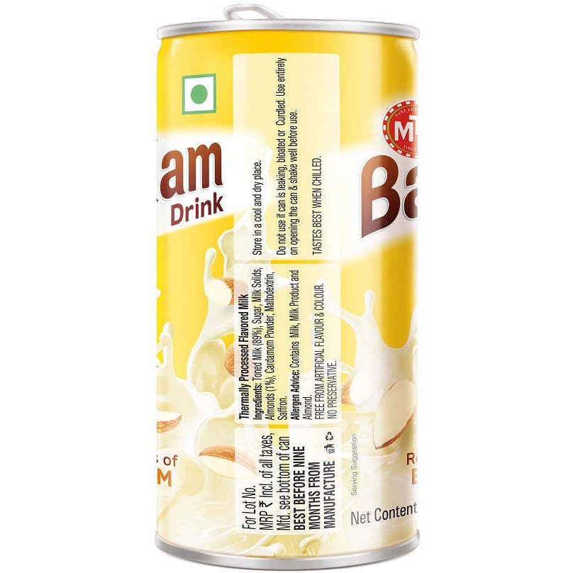 MTR 6 Pack Cans Badam Drink - 180 Ml (6.08 Oz)
