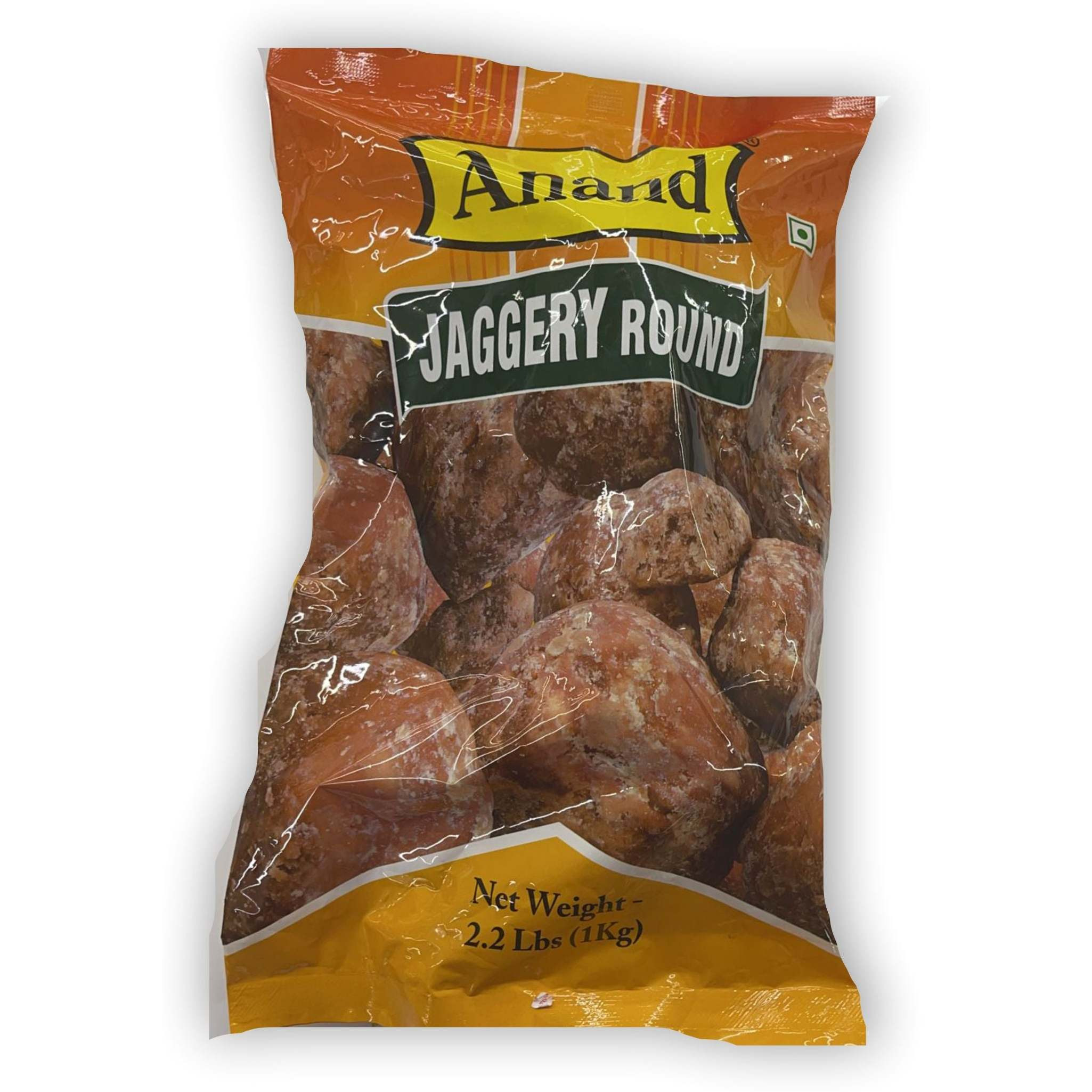 Anand Jaggery Ball Round Yellow - 1 Kg (2.2 Lb)