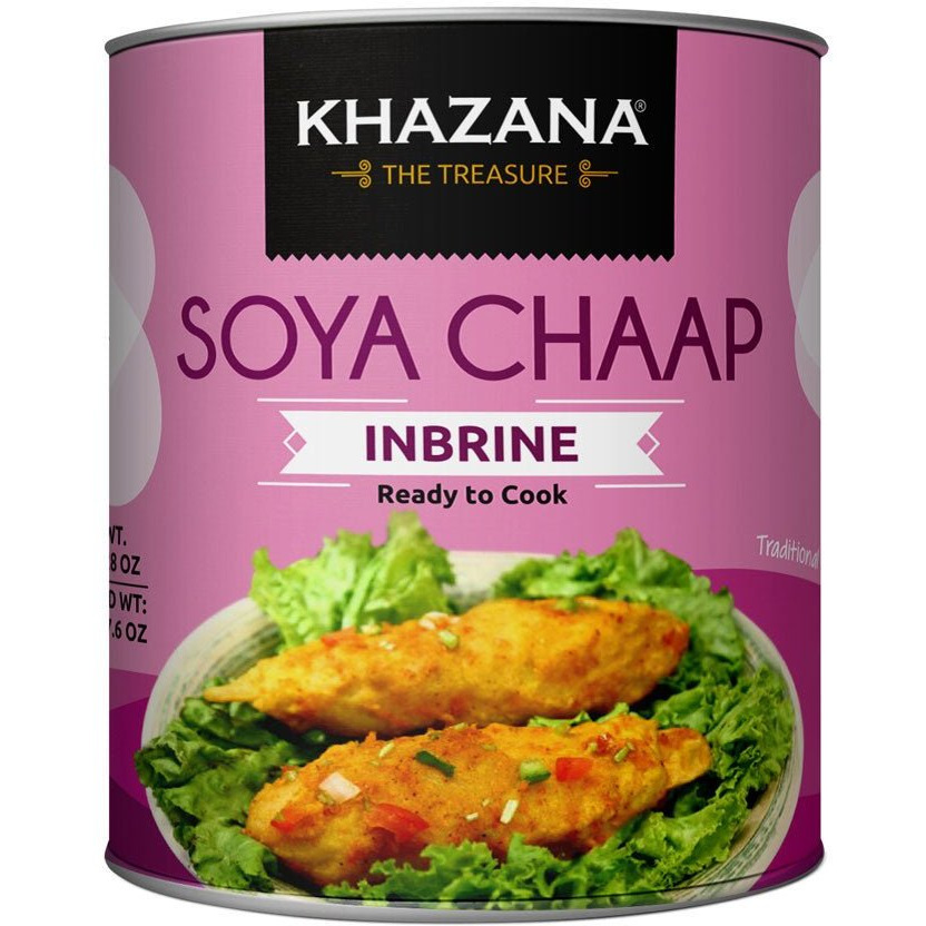 Case of 12 - Khazana Soya Chaap Inbrine - 800 Gm (1.76 Lb)