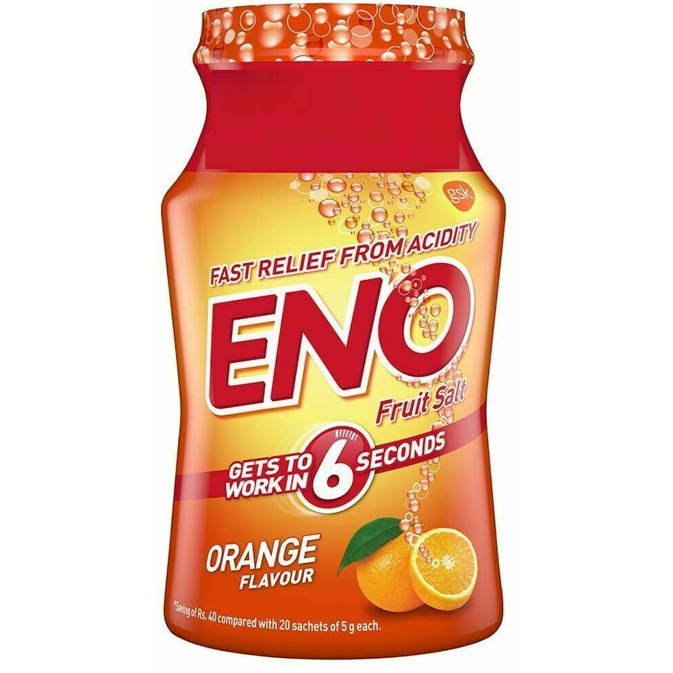 ENO Fruit Salt Orange - 100 Gm (3.5 Oz)