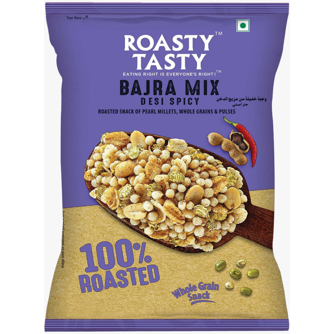 Roasty Tasty Bajra Mix Desi Spicy - 150 Gm (5.29 Oz) [FS]