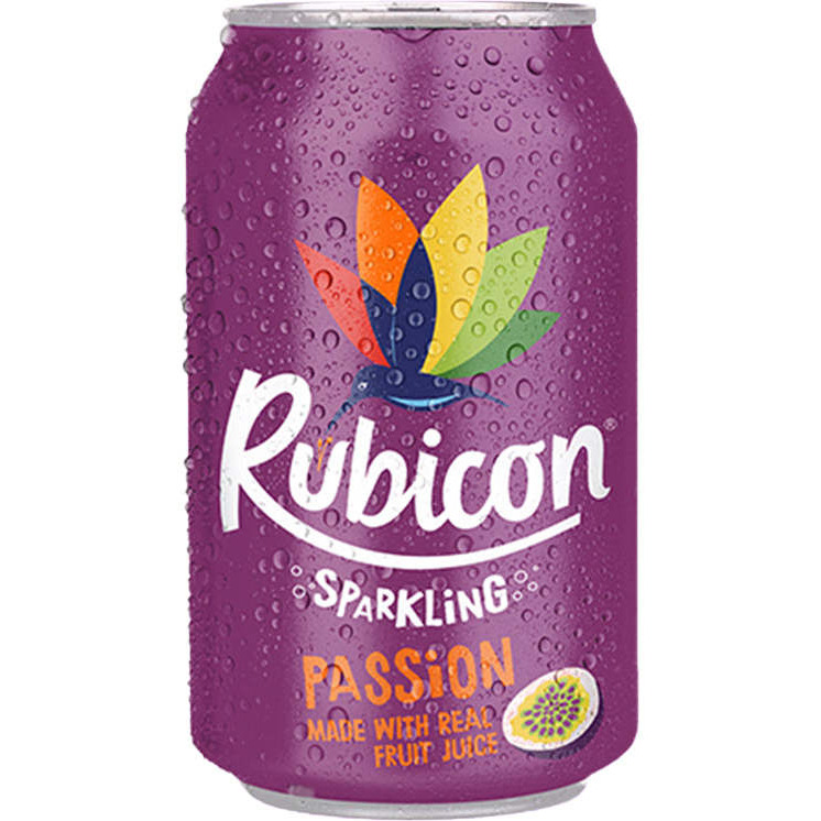 Case of 12 - Rubicon Sparkling Passion Fruit Drink - 355 Ml (12 Oz)
